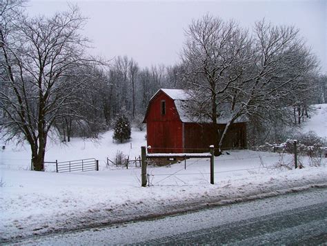 Best 41 Red Barn In Snow Wallpaper On Hipwallpaper Old