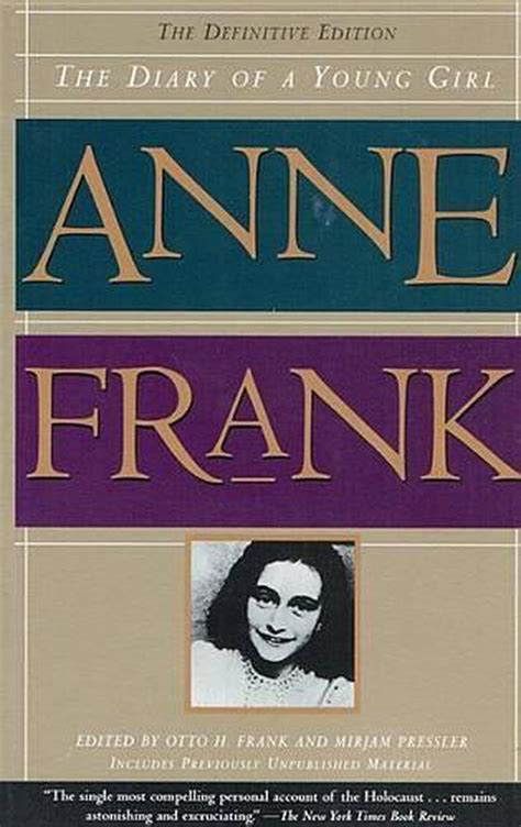 Diary Of A Young Girl The Definitive Edition By Anne Frank Hardcover