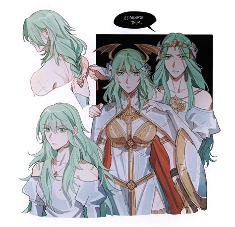Byleth Byleth Rhea Enlightened Byleth And Seiros Fire Emblem And 1 More Drawn By Oratoza
