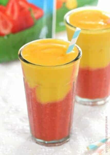 Easy Layered Smoothie Recipe With Dole Frozen Fruit