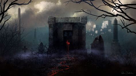 Gothic Christopher Balaskas Fog Fantasy Halloween Blood Spooky