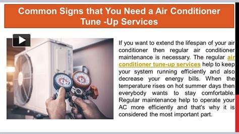 ppt common signs that you need a air conditioner tune up services powerpoint presentation
