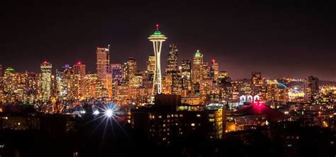 Downtown Seattle At Night
