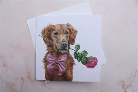 Anniversary Card Golden Retriever Dog Card Charlies Etsy