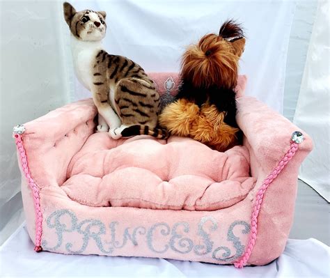 Princess Pet Bed Princess Cat Bed Princess Dog Bed Crown Etsy