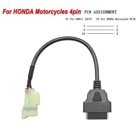 Obd Motorcycle Cable For Honda 4 Pin Plug Cable Diagnostic Cable 4pin