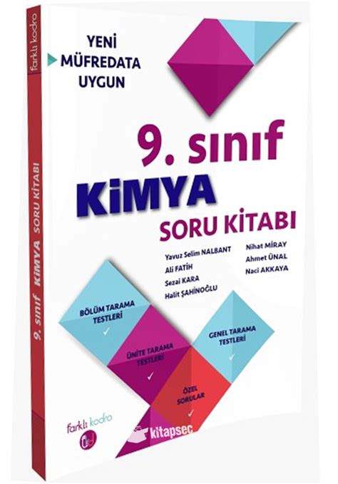 9 Sınıf Kimya Soru Kitabı Farklı Kadro Yayınları 9786056917837