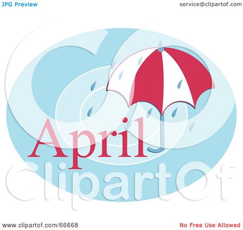 Royalty Free Rf Clipart Illustration Of A Month Of April Umbrella And