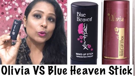 Blue Heaven Vs Olivia Pan Stick Review Comparison Makeup Tutorial