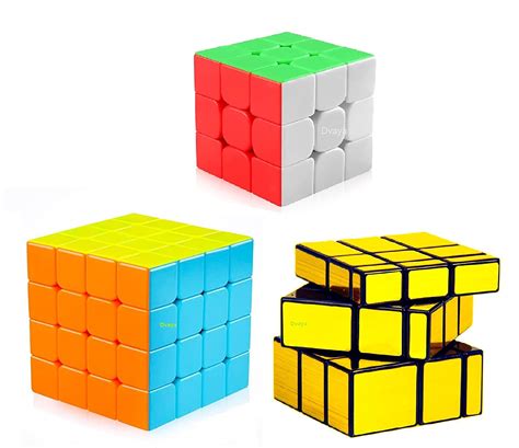 D Eternal Cube Combo Set Of 3x3 4x4 And Mirror Puzzle Cubes Combo 3x3