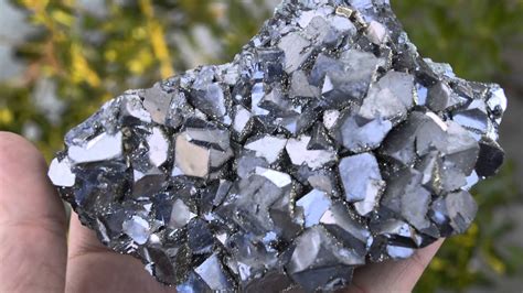 Wow Galena With Mirror Luster And Pyrite Crystal Mineral Youtube