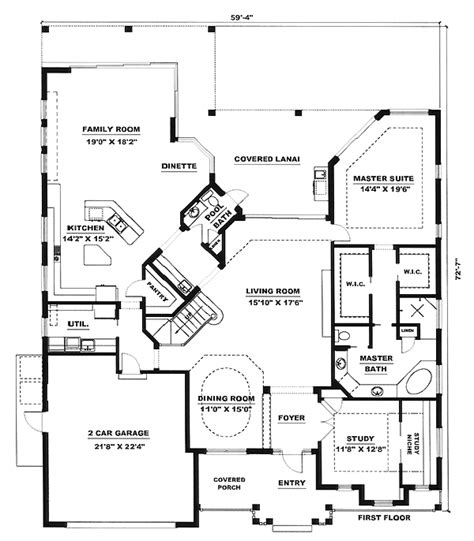 House Plan 60432 Mediterranean Style With 3822 Sq Ft 4 Bed 3 Bath