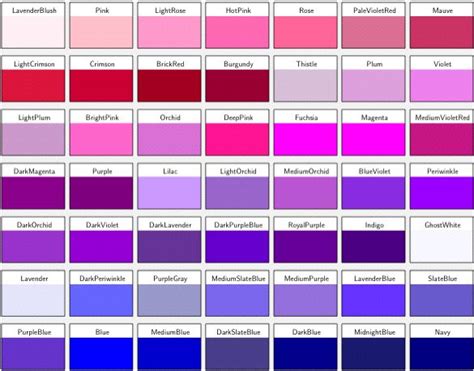 The 25 Best Shades Of Purple Chart Ideas On Pinterest Purple Palette