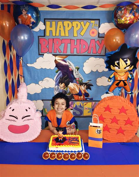 Maybe you would like to learn more about one of these? Dragon ball Z Birthday party theme. Goku costume. Goku cake. 7 dragon balls. Majin buu piñata ...