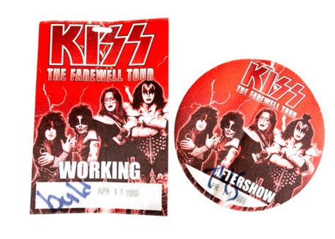 Kiss Backstage Pass Farewell Tour Red Set Of 2 Kiss Museum