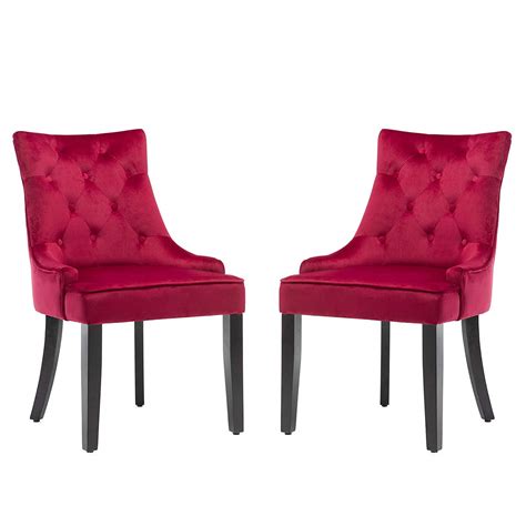 Red Velvet Dining Chairs All Chairs