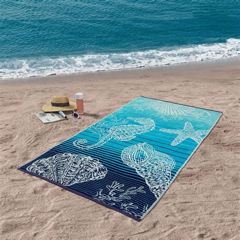 Big Beach Towel Blue 38 X 72 Brand New Beach Towel Blue Beach