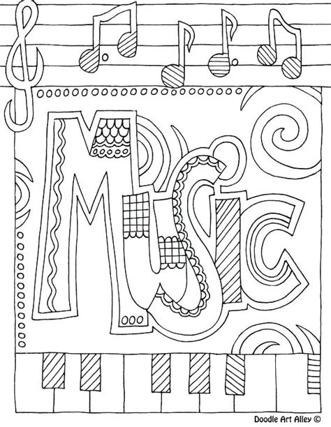 Musical Coloring Pages For Adults At Free Printable