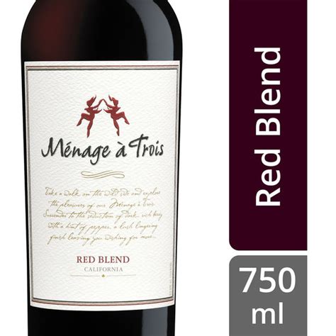 Menage A Trois California Red Blend Red Wine 750 Ml Instacart