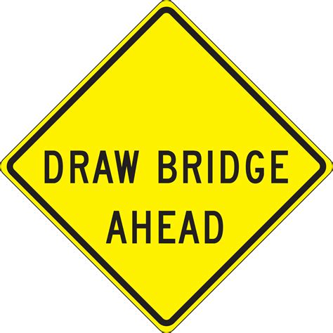 Draw Bridge Ahead Lane Guidance Sign Frw639