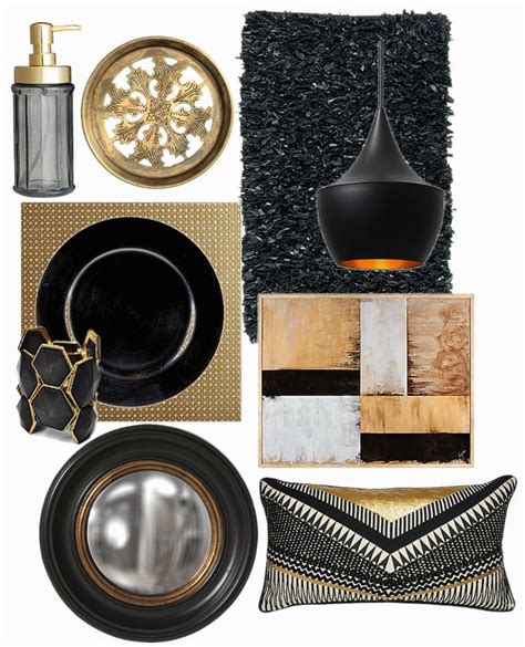 You could drastically change the way your room looks with just a pair of gold lamps strategically placed to make. Black and Gold Home Decor- Places in the Home