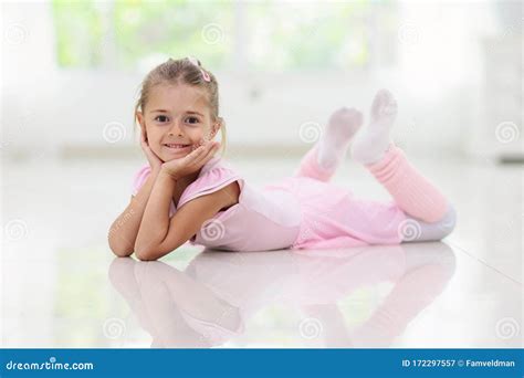 Baby Ballet Little Ballerina Girl In Dance Class Stock Image Image