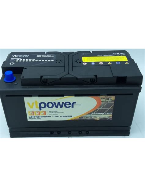 Auxiliary Battery Vt 100 Ah Agm Excellent Quality
