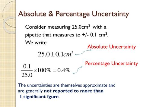 In metrology, measurement uncertainty is the expression of the statistical dispersion of the values attributed to a measured quantity. PPT - Uncertainty & Errors in Measurement PowerPoint Presentation, free download - ID:6303298