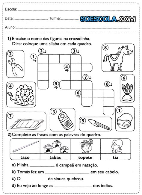 Baixe Em Pdf Atividades Para O 3° Ano De Português Para Imprimir — SÓ