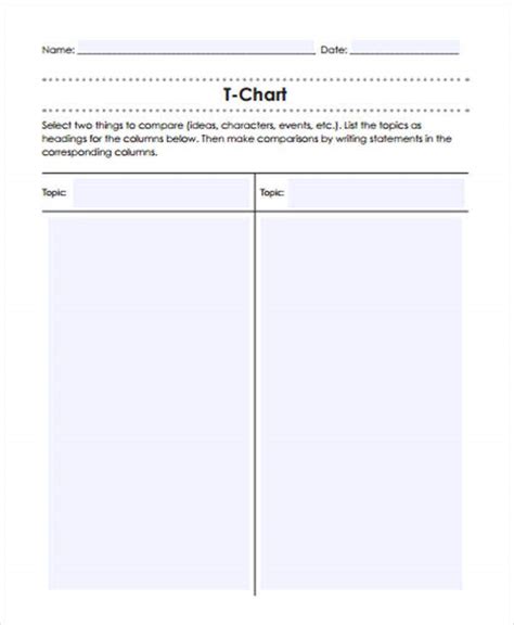 T Chart Templates 6 Free Word Excel Pdf Format Download Free