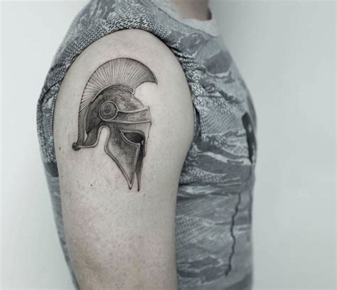 Spartan Helmet Tattoo By Daniel Berdiel Photo 31618
