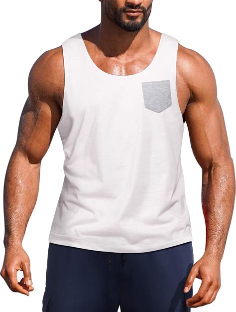 Amazon Com Coofandy Men S Workout Tank Top Casual Sleeveless Shirt