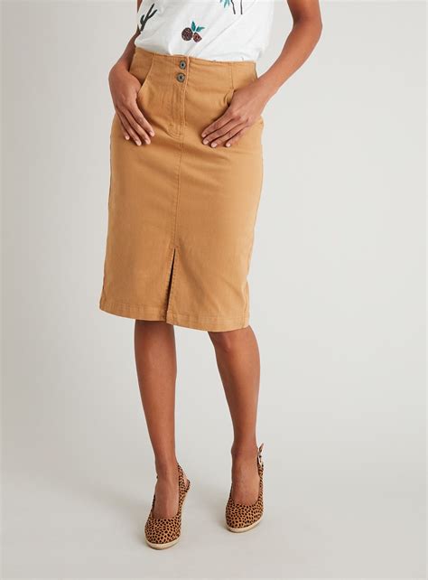 SKU FASHION ESSENTIALS GROWN ON PENCIL SKIRT Stone Pencil Skirt