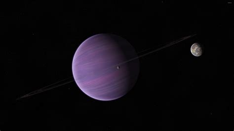 Planetary ring orbiting the purple planet wallpaper - Space wallpapers - #38062