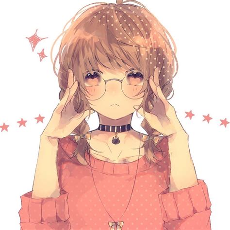 Images Of Brown Hair Cute Anime Girl With Glasses