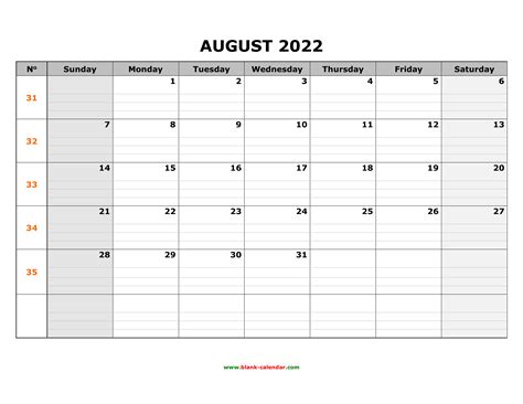 August 2022 Printable Calendar Free Printable Calendar Com Free