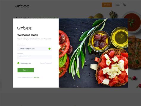 Food Ordering And Delivery Website Login Screen By Zignuts Technolab On