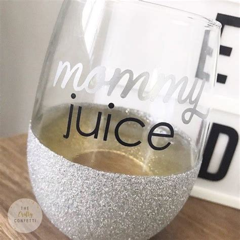 Mommy Juice Wine Glass Mommys Sippy Cup Glitter Wine Glass Mommy Juice Glitter Wine Glass