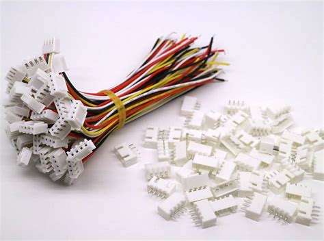 10 Sets Jst Xh 25 4 Pin Connecteur Fiche Mâle Avec 200mm Wire