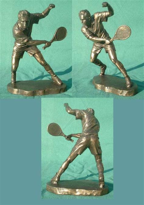 Wer ist der beste tennisspieler aller zeiten? Tennis - Spieler Bronze Imitat Steinguss
