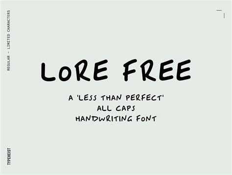 LORE Free Handwritten Font Behance