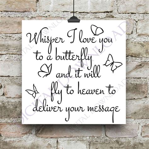 Whisper I Love You To A Butterfly Vector Download Ready To Etsy