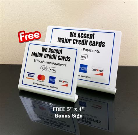 Printable We Accept Credit Card Signs