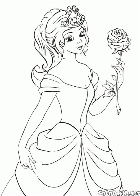 Coloring Page Young Princess