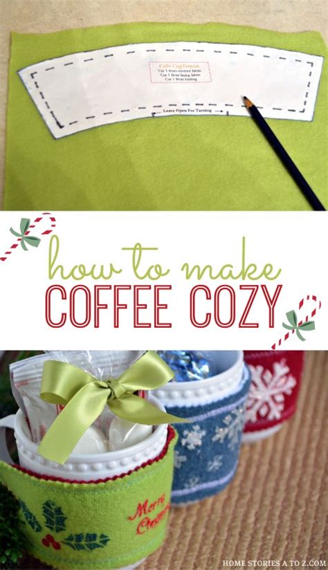How To Make A Coffee Cozy Homemade Christmas T Idea