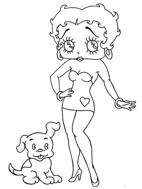 Betty Boop coloring pages. Free Printable Betty Boop coloring pages.