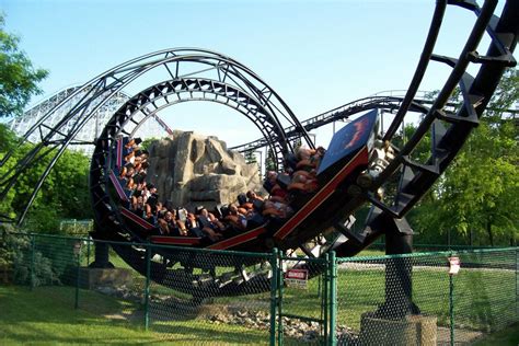 The Demon Double Looping Double Corkscrew In Six Flags Great America Gurnee Illinois Roller