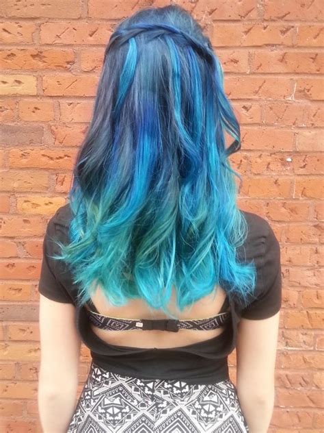 Hairstyles with ombre hair color look especially well with bangs. Blue teal mint ombre. Pravana Color I did today at the salon :) i love what i do Follow Me ...