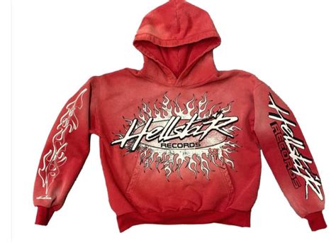 Hellstar Records Hoodie Red Creamstreetwear