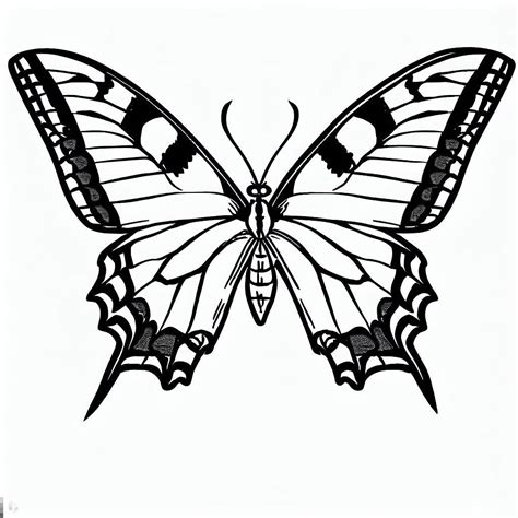 Tiger Swallowtail Butterfly Coloring Page Free Printable Tonetown